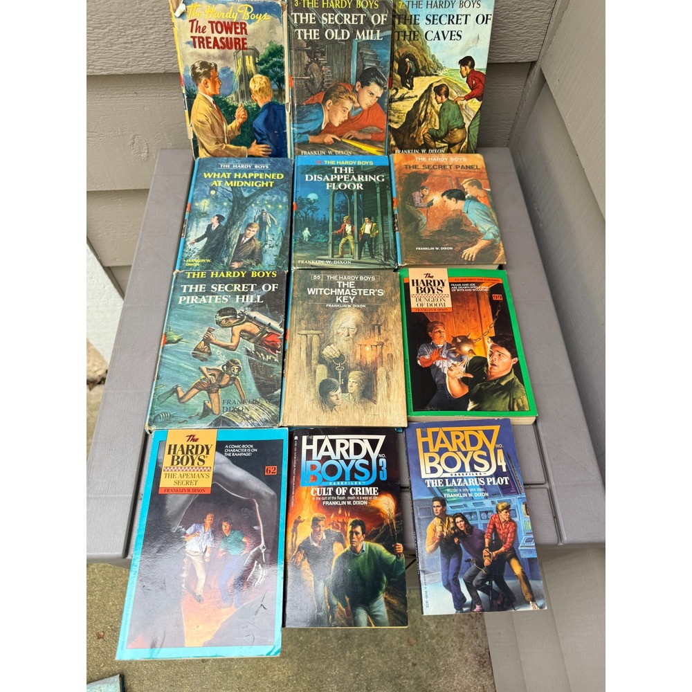 Hardy Boys Mystery Stories Lot 12 Books Vintage Hardcover Casefiles Dixon
